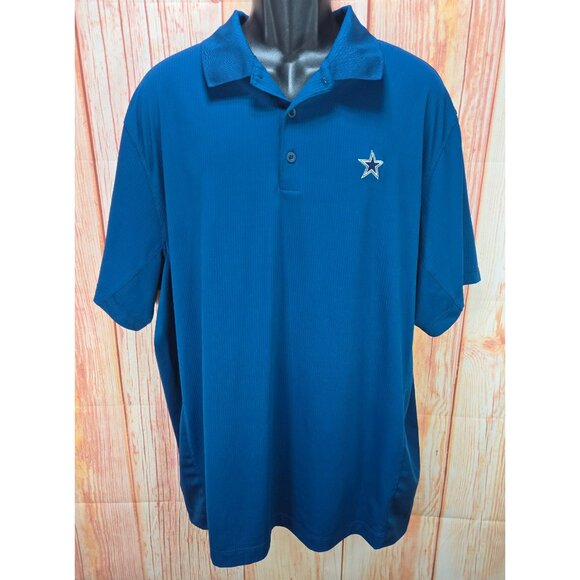 Dallas Cowboys Nike Golf Mens Blue Polo Shirt XXL - Picture 1 of 9